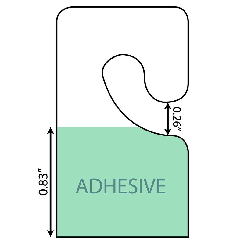 Classic Mules 1000 Hook Hang Tags | Heavy Duty Self Adhesive Hanging Tabs | Great for Retail Displays in Business Shops | 1" x 1-3/4" - Image 5